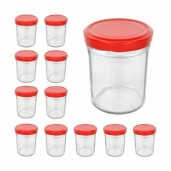 Null CAPCRO 12er Set Sturzglas 435 Ml To 82 Piros Deckel