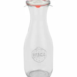 Null 8er Set Weck Gläser 530ml Saftflasche Mit 8 Glasdeckeln, 8 Einkochringen Und 16 Klammern Inkl. Gelierzauber Rezeptheft Von Diamantzucker