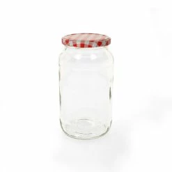 Null 12er Set Rundglas 1062 Ml To 82 Rot Karierter Deckel Incl. Diamant Gelierzauber Rezeptheft