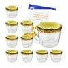 Null 10er Set Sturzglas 230 Ml Mit Holzdekor Deckel Inkl. Diamant Gelierzauber Rezeptheft