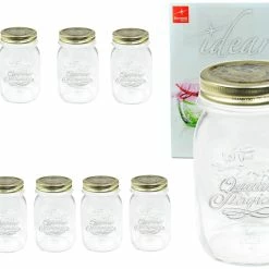 Null 10er Set Einmachglas Original Quattro Stagioni 0,5L Incl. Bormioli Rezeptheft