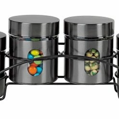 Null Zellerfeld 4-Teiliges Vorratsbehälter Vorratsdosen Set Gewürz-Set Glas Aufbewahrungsgläser Grau -Null Shop 7eb91ae3 5791 476e a5f6 227e1ff3736a 2