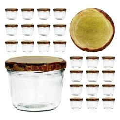 Null CAPCRO 25er Set Sturzglas 230 Ml To 82 Holzdekor Deckel
