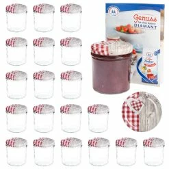 Null 20er Set Sturzglas 350 Ml Mit Rot Kariertem Deckel Inkl. Diamant Gelierzauber Rezeptheft -Null Shop d1de0288 0737 4ae3 9053 c83b7182fe32 1 scaled