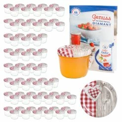 Null 100er Set Sturzglas 230 Ml To 82 Holz Herz Rot Deckel Incl. Diamant Gelierzauber Rezeptheft